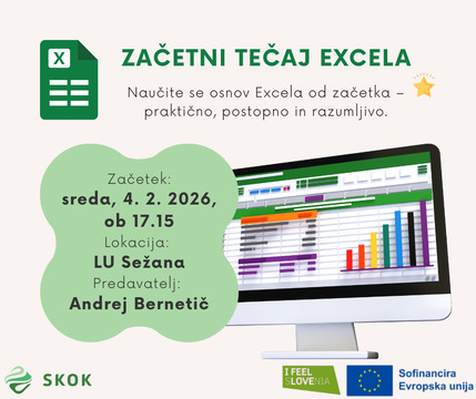 Promocija_Excel, Vir: LU Sežana