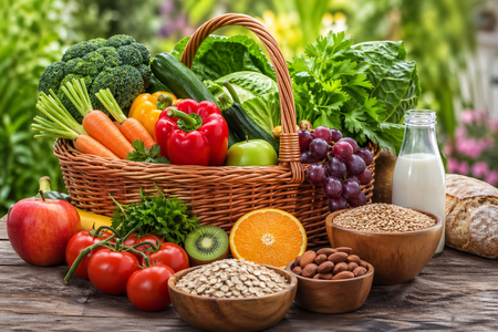 Košara sveže zelenjave in sadja, Vir: UI