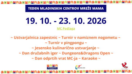 Teden mladinskih centrov, Vir: MC Podlaga