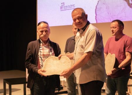 Božo Dragan in Aleks Štolfa, nekdanji in trenutni direktor Zavoda ŠTIP. Vir: Mali kraški maraton