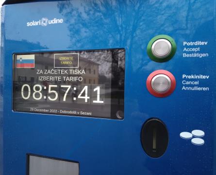 Parkomat; Vir: Arhiv Občine Sežana