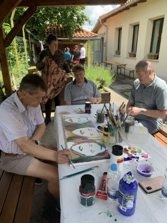 Udeleženci na likovni koloniji, Vir: Arhiv Občine Sežana