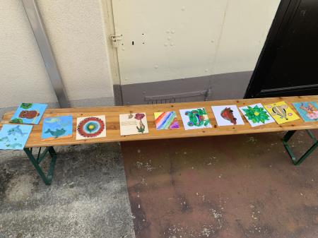 Izdelki likovne kolonije, Vir: Arhiv Občine Sežana