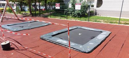 Uničen trampolin, Vir: Arhiv Občine Sežana