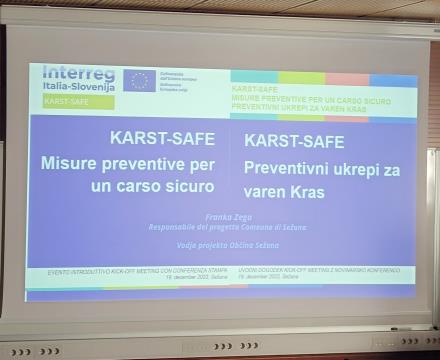 Uvodno srečanje projekta KARST-SAFE; Vir: Občina Sežana