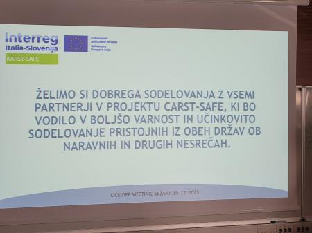 Uvodno srečanje projekta KARST-SAFE; Vir: Občina Sežana