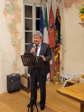 Nagovor predsednika Odbora za regionalno in čezmejno sodelovanje Davorina Terčona; Vir: Občina Sežana