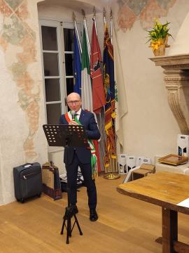 Nagovor župana Roberta Albina Zorzija; Vir: Občina Sežana