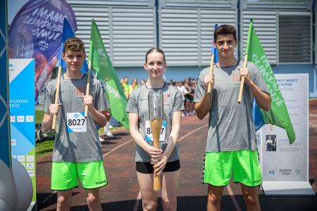 Sprejem olimpijske bakle v Sežani; Vir: Gibam KRASno