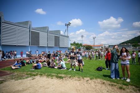 Sprejem olimpijske bakle v Sežani; Vir: Gibam KRASno