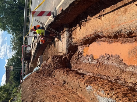 Obnova podpornega zidu, Vir: Arhiv Občine Sežana