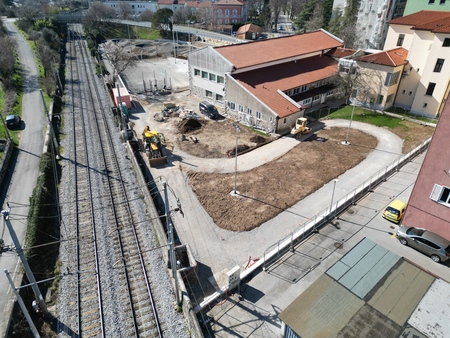 Gradnja Centra urbanih športov | Vir: Arhiv Občine Sežana