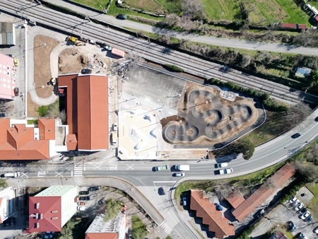 Gradnja Centra urbanih športov | Vir: Arhiv Občine Sežana