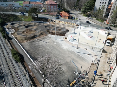 Gradnja Centra urbanih športov | Vir: Arhiv Občine Sežana